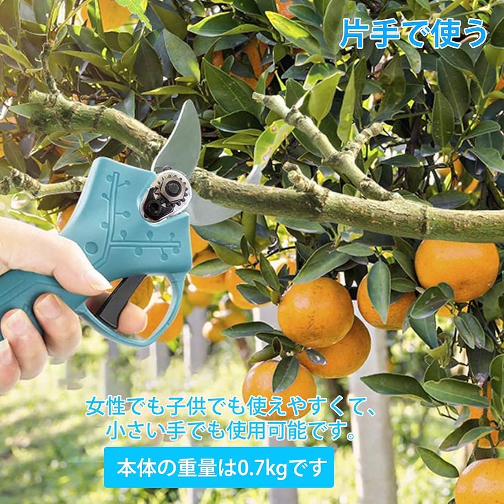 Amazon | KUAMOO 充電式剪定ばさみ 電動ハサミ 剪定鋏
